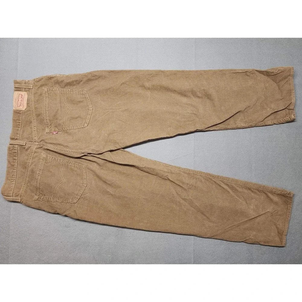 Levis 94 Baggy Corduroy Pants Tan Brown Wide Leg Mens 32x30 Relaxed Fit